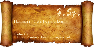 Halmai Szilveszter névjegykártya